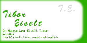 tibor eiselt business card